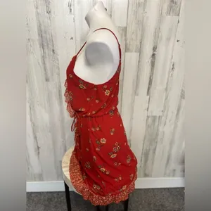 xhilaration Red dress floral size XSMALL thumbnail 4