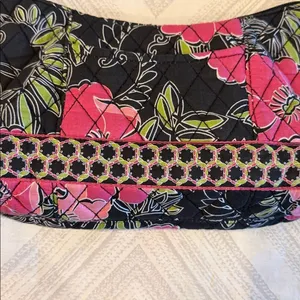 Croft & Barrow Black Pink Quilted Floral Shoulder Bag Small thumbnail 4