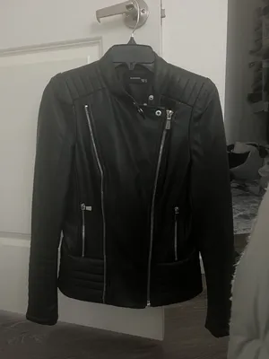 Black Faux Leather Jacket  thumbnail 1