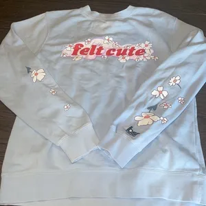 Revolve BSR by Samii Ryan felt cute daisy pastel blue sweatshirt thumbnail 3