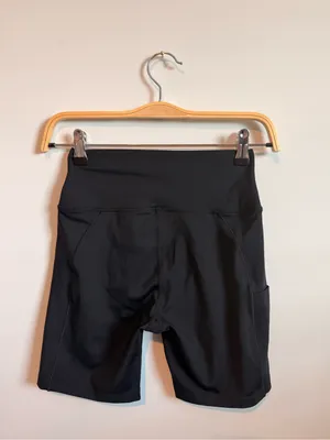 Splits59 Womens High Waisted Biker Shorts Black MED Activewear Yoga Compression thumbnail 3