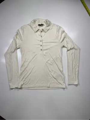 J. Crew Ivory Button-Henley Long Sleeve Top thumbnail 2