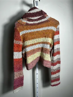 N62. Free People My Girl Turtleneck Sweater Sunburst Combo Striped Oversized thumbnail 6