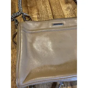REBECCA MINKOFF Mini M.A.C. Crossbody Beige Tan Leather Studded Silver Moto Boho thumbnail 13