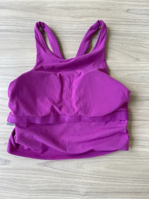 Athleta Fuchsia Racerback Crop Tank thumbnail 3