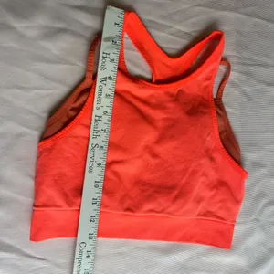 JoyLab Neon Orange High-Neck Racerback Sports Bralette thumbnail 3