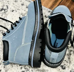 No Boundaries Blue Distressed Zip Stitch Accent Hiker Boots thumbnail 7