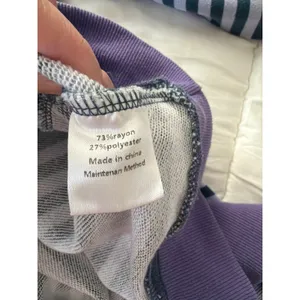 ANRABESS Striped Oversized Purple Blue Long Sleeve Sweatshirt Large thumbnail 5