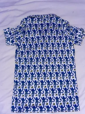 Roller Rabbit Blue Monkey  Pajamas thumbnail 2