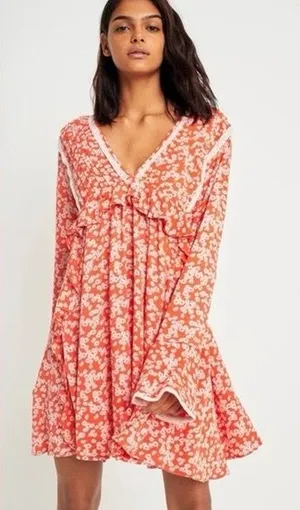 Free People Floral Ruffle Dress thumbnail 1