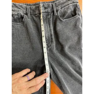 Good American Jeanius Good Skate Sweatpants Black Wide Leg Jeans 8/29 thumbnail 9