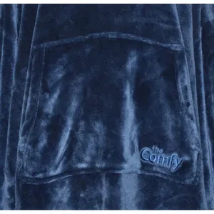 The Comfy Original Quarter-Zip Wearable Blanket Navy Blue One Size SO Soft Cozy thumbnail 3