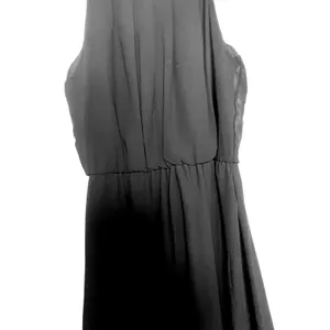 Lush Black High Neck Halter Chiffon Mini Dress XS Cocktail Party Wedding Guestcc thumbnail 6