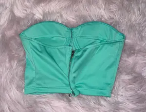 SheIn Green Bandeau Top thumbnail 4