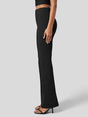 Halara Black Flex High Rise Back Side Pockets Slight Flare Size Petite Small NEW thumbnail 3