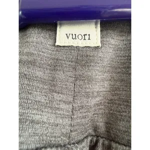 Vuori Womens‎ Heathered Charcoal Gray Pleated High Rise Tapered Joggers Pants thumbnail 4
