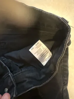 KanCan Black Denim Jean Shorts, waist 28, lightly distressed style thumbnail 4