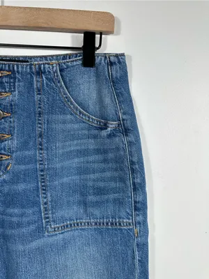 Veronica‎ Beard Crosbie Crop Wide Leg High Rise Jeans 29 Button Fly thumbnail 6