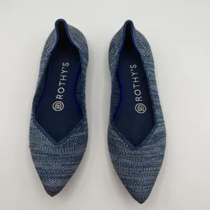 Rothy’s The Point Indigo Heather Blue White Knit Ballet Flats‎ Size 6 Washable thumbnail 12