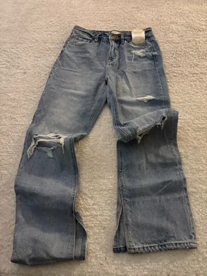 NWT altar'd state medium light wash high waisted distressed jeans. Size 28 thumbnail 2