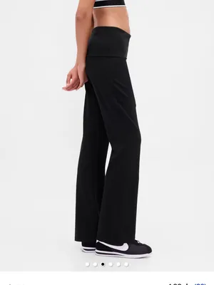 GAP foldover black flare leggings M thumbnail 4
