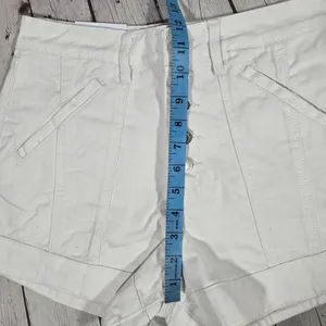 WeWoreWhat Seamed Short High Rise Twill‎ Denim White Button Fly WWDB99-1 Size 26 thumbnail 8