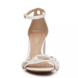 Kelly &‎ Katie Drema Sandal Bridal Heels, Size 8W thumbnail 2
