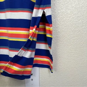 Lauren Ralph Lauren Multi Striped Lace Up 3/4 Sleeves Midi Dress, Size XL thumbnail 10