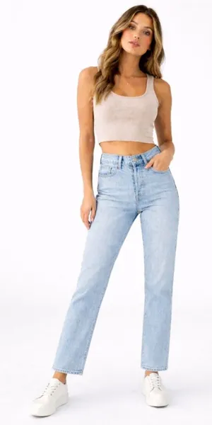 Levi’s Wedgie Straight Jeans High Rise Button Fly Light Wash Vintage Y2K 24 thumbnail 1