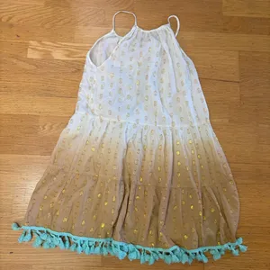 Kareena Embroidered Floral Tassel Boho Chic Coastal Cowgirl Polka Dot Tunic L thumbnail 4