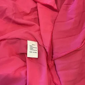 Prettygarden Pink V-Neck Long Sleeve Pleated Fit & Flare Waist Tie Dress XL thumbnail 5