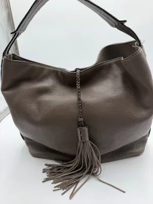 Rebecca Minkoff F16 Brown Genuine Leather Fringe Tassel Hobo Shoulder Bag thumbnail 2