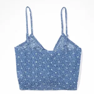 NEW!! American‎ Eagle Blue Floral AE Cinch-Front Cami thumbnail 7
