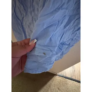 Alya Blue Ombre‎ Handkerchief Hem Dress Small Boho Embroidered Halter Racerback thumbnail 4