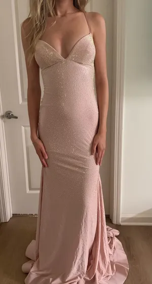 Sherri Hill Prom Dress Pink Sequin thumbnail 1