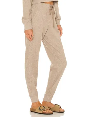 NWT Alo Yoga Muse Sweatpant in Heather Gravel Ribbed Tapered Jogger Pants XXS thumbnail 2