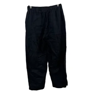 Quince Pants Womens Small Black Linen Elastic Waist Tapered Leg Casual Relaxed thumbnail 5