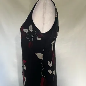 Vtg Y2K Maggy London 100% Silk Dress Sz 12 Asymmetric Maxi Goth Romantic Sheer thumbnail 5