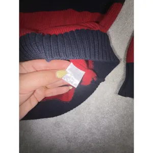Brandy Melville Brianna Striped Sweater Red Navy Crew Neck Relaxed Fit thumbnail 7