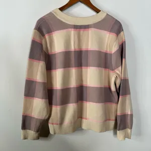 Vans Women’s Plaid‎ V-Neck Oversized Sweater Size Medium thumbnail 3