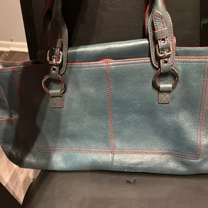 Hype Stylish Blue Leather Tote Bag thumbnail 4