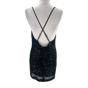 Bardot sequin slip dress black sz 6‎ thumbnail 5