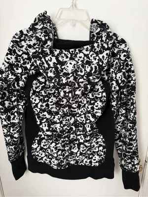lululemon athletica Black & White Floral Zip Hoodie thumbnail 2