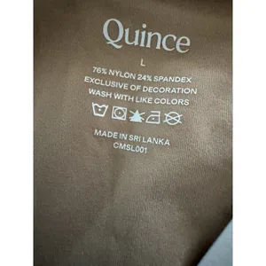 NWT Quince Second Skin Square Neck Long Sleeve Body Thong Bodysuit Mocha Large thumbnail 7
