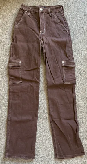 Brown Utility Jeans Size 00 thumbnail 1