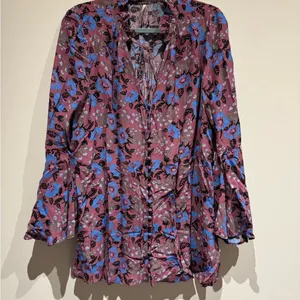 Free People boho style floral tunic size small thumbnail 2