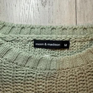 Army green chunky cropped sweater fall style winter pullover size‎ medium thumbnail 2