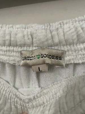 Green Goddess Elastic Waist Terry Lounge Pants thumbnail 3