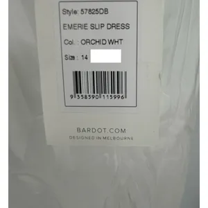Bardot White Emere Lace Trim Satin Slip Dress XL 10 NWT thumbnail 3