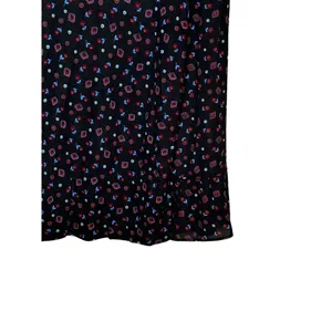 LOFT Women's Top Floral Knit Long Bell Sleeve Pleated Round Neck‎ Blouse Small thumbnail 9
